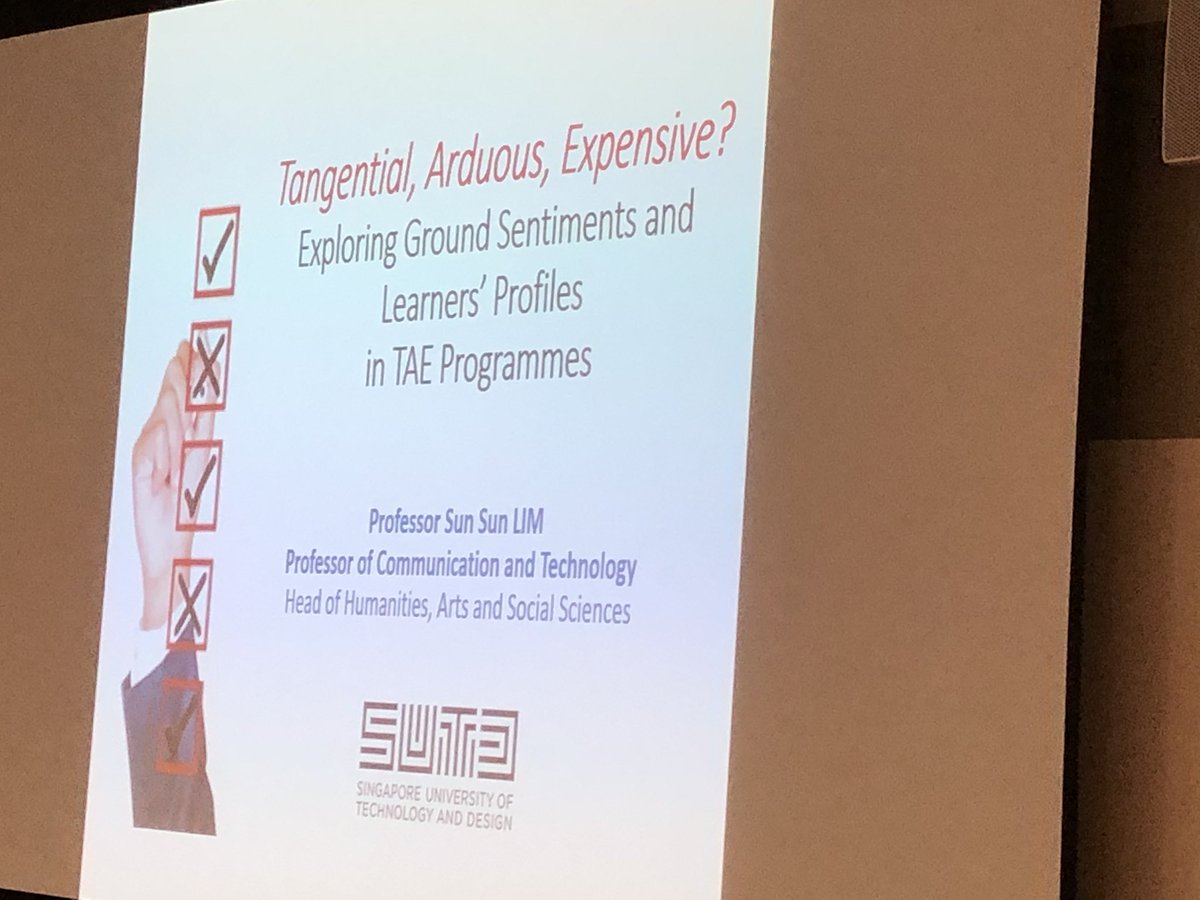 Singapore critique of the TAE sector - interesting