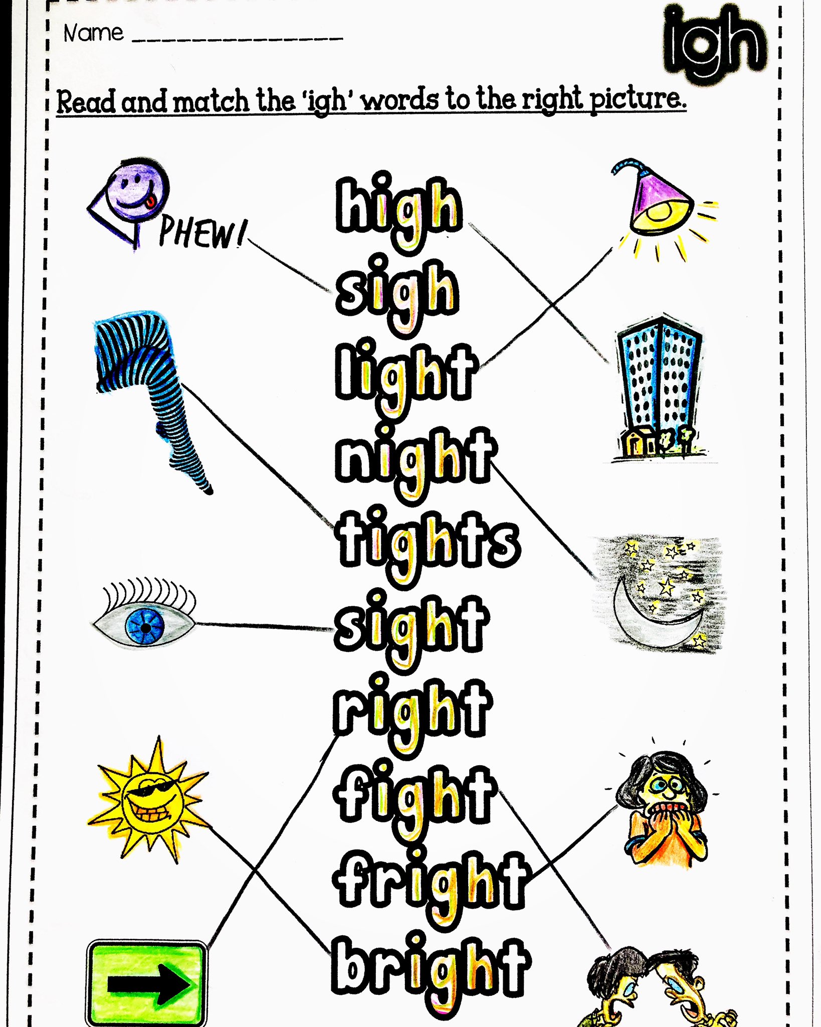 englishsafari on twitter free long vowel i igh words worksheet for kindergarten and first grade click on the link below to download the pdf file https t co jr6h94ovgo jollyphonics ighwords longvowelsounds longvowels englishsafari