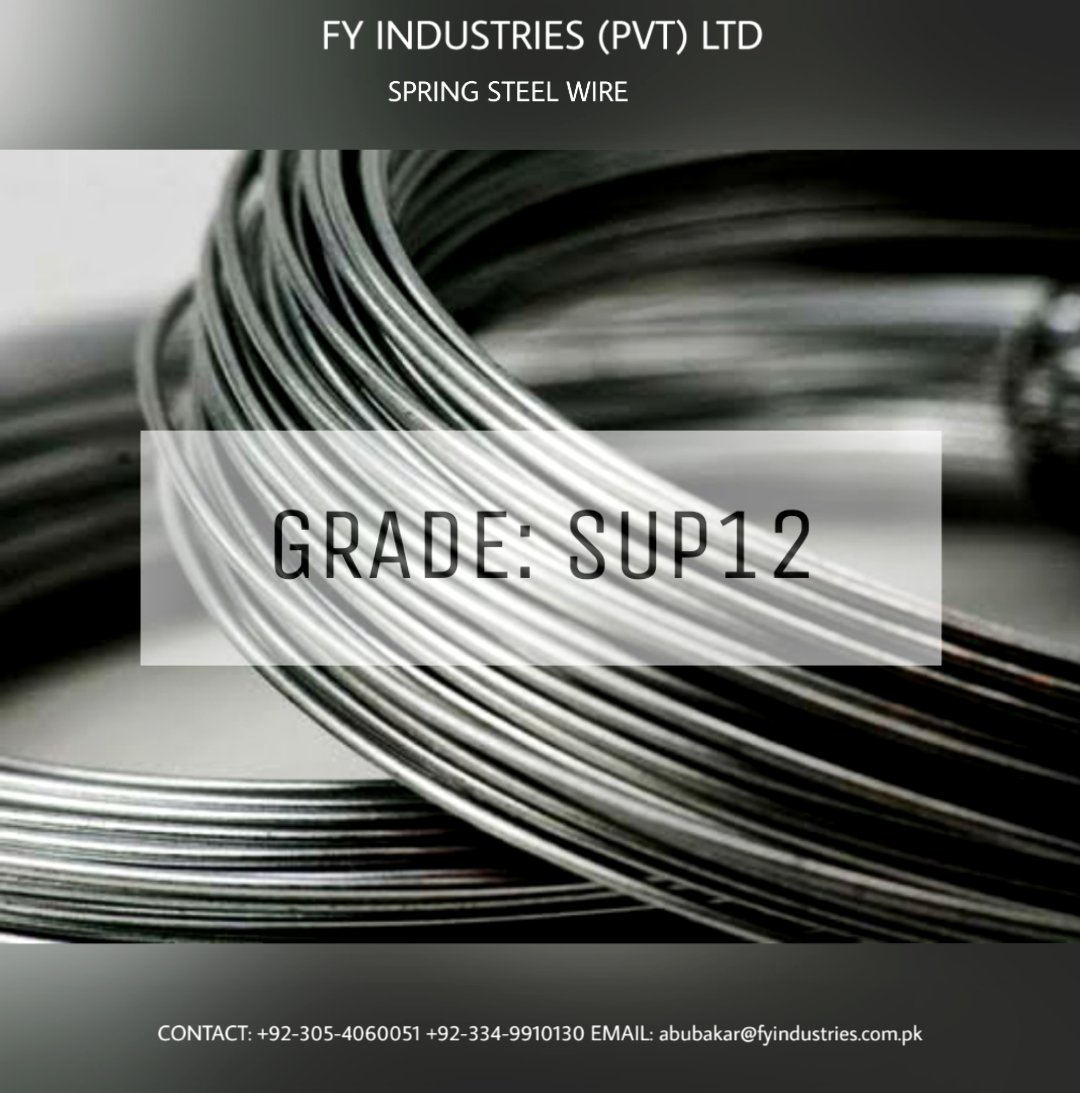 PakChinaSpecia1's tweet photo. #FYSPECIALSTEELPVTLTD #SPRINGSTEELWIRE
SPRING STEEL WIRE
GRADE :SUP12
Size: Thickness 1mm-12mm
Stock available in china ware house if you have any requirement regarding this material kindly contact . service
Contact +92-334-9910130
Email: abubakar@fyindustries.com.pk https://t.co/0Ewm0vGAqk