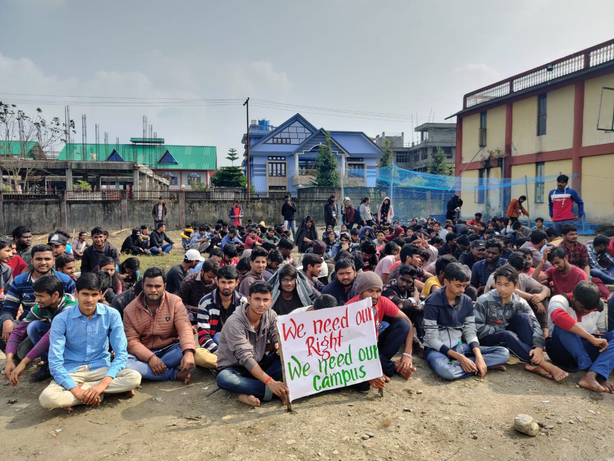 bharatbkt's tweet photo. #NITArunachalPradesh Protesting for its Permanent Campus.
Please RT 
#ArunachalMangeCampus https://t.co/u1QoMC1guN