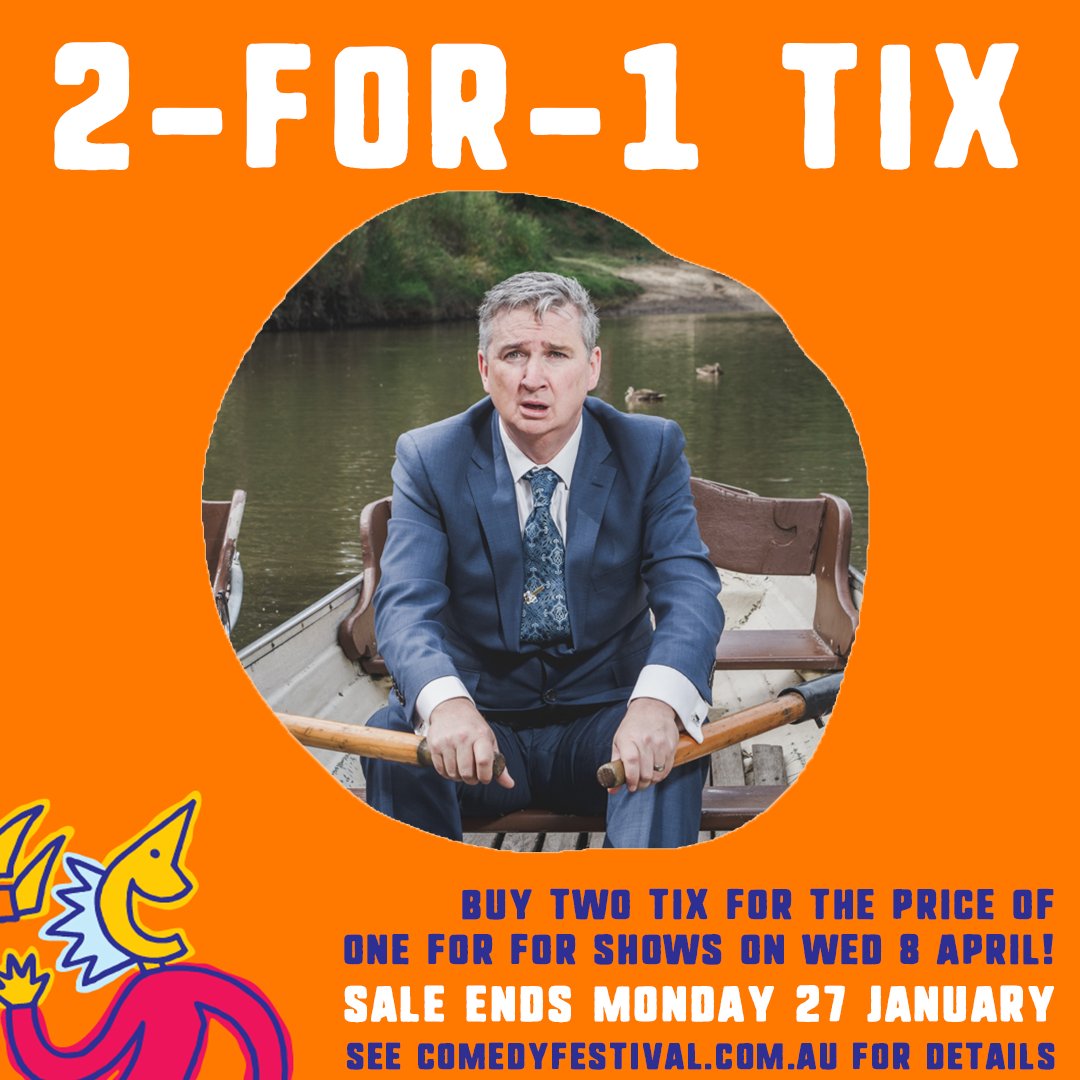 I'm at my funniest on Wednesdays so thankfully MICF are releasing 2-FOR-1 Hump Day tickets for shows on Wed, April 8th. Grab a mate for some mid-week, Damo. Available from midday AEDT on Wednesday 22 January subject to availability.] #MICF2020 #thisisaheybossshow