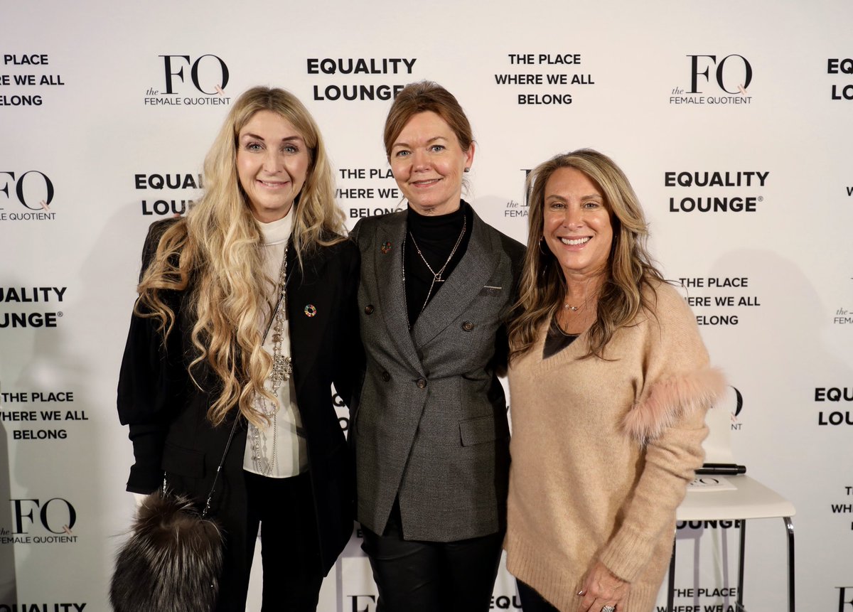 Inspiring panel on “Women Leading the SDG Ambition” with three powerful ladies @rosenbergann @Lise_Kingo @ShelleyZalis in the #EqualityLounge at #Davos2020 @SAPNextGen @globalcompact @femalequotient