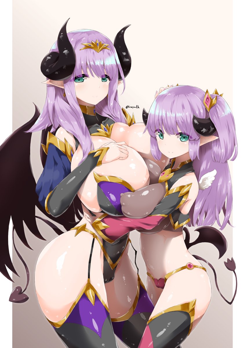 べあ＠Skebやってます on X: 仲良し爆乳サキュバス母娘 #オリキャラ #オリジナルイラスト t.co8jhIG2fweU   X