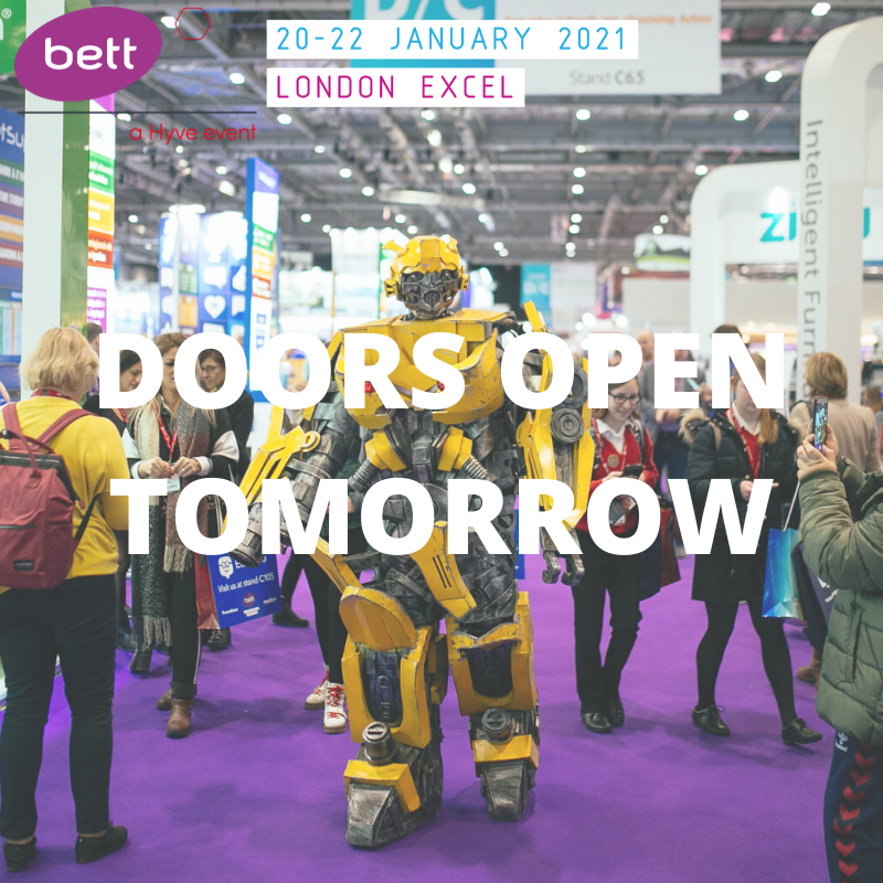 Bett_show's tweet photo. Doors open tomorrow for #Bett2020! We are thrilled for another year of the world's largest education technology show at the ExCel London. There's still time to register https://t.co/xHhuCyDOpU

We'll see you tomorrow!

#Bett2020 #EdTech #Education #Technology https://t.co/5WnMAEunqN