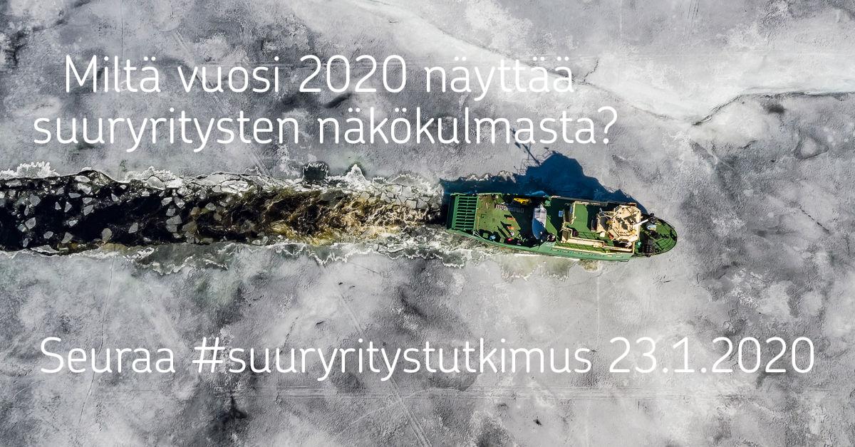 Miten Suomen suurimpien yritysten johto näkee tulevaisuuden?

Tämä selviää torstaina 23.1., kun OP Ryhmän mahdollistama ja Aalto-yliopiston tutkijoiden toteuttama suuryritystutkimus julkaistaan!

#suuryritystutkimus #suuryritykset
