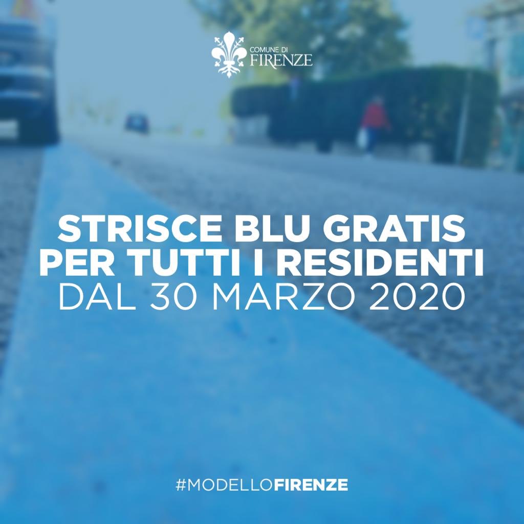 DarioNardella's tweet photo. Da lunedì 30 marzo i parcheggi nelle strisce blu saranno gratuiti per tutti i residenti, indipendentemente dal proprio quartiere. Promessa mantenuta! #modellofirenze https://t.co/TuH7UvtTWL