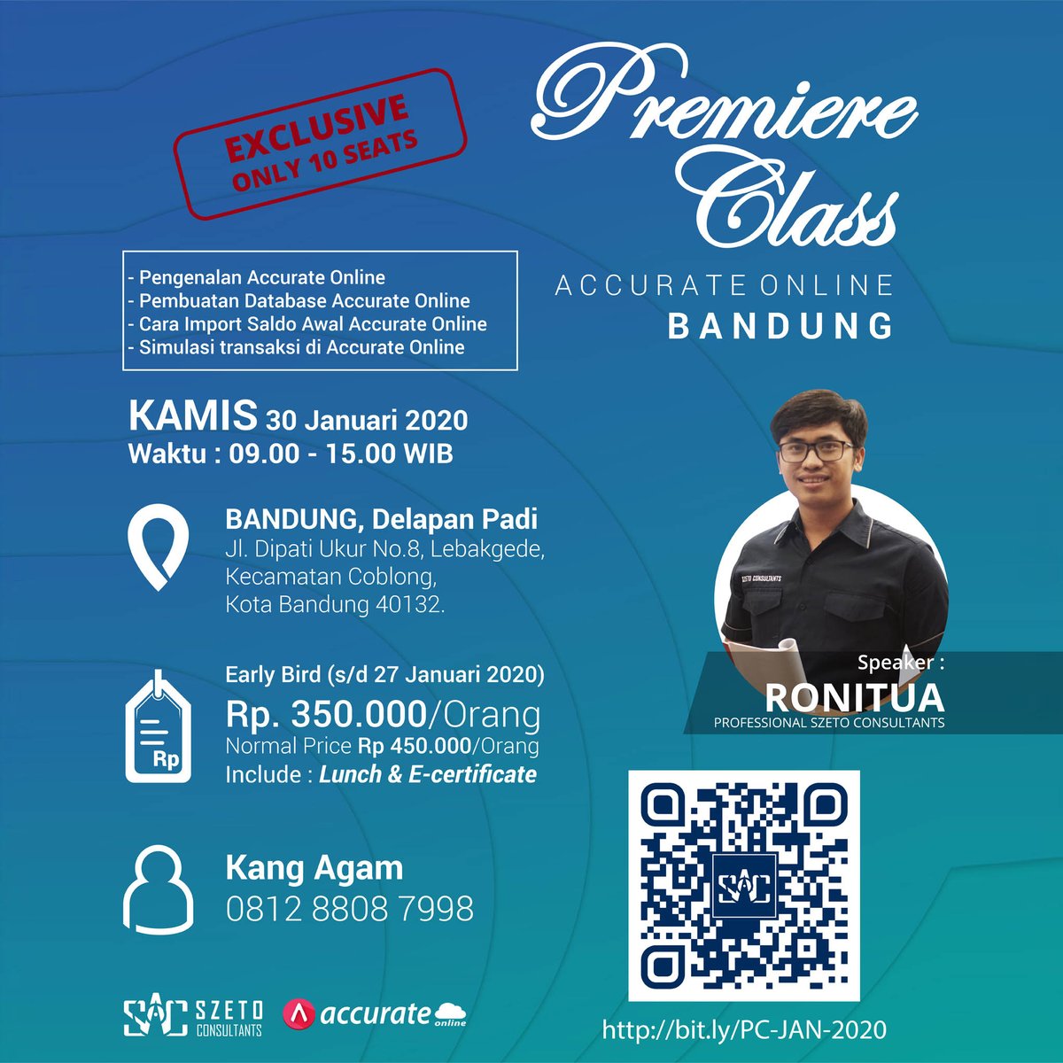 accurateid's tweet photo. [Jakarta &amp; Bandung] Premiere Class Accurate Online

Premiere Class adalah kelas eksklusif pelatihan Accurate  max peserta 10 orang saja.

Info:
https://t.co/kW52hzdipc

#event #eventjkt #jktevents #workshopbisnis #workshopjkt #umkm #akuntansi #softwareakuntansi #accurate https://t.co/guhzhlDrDX
