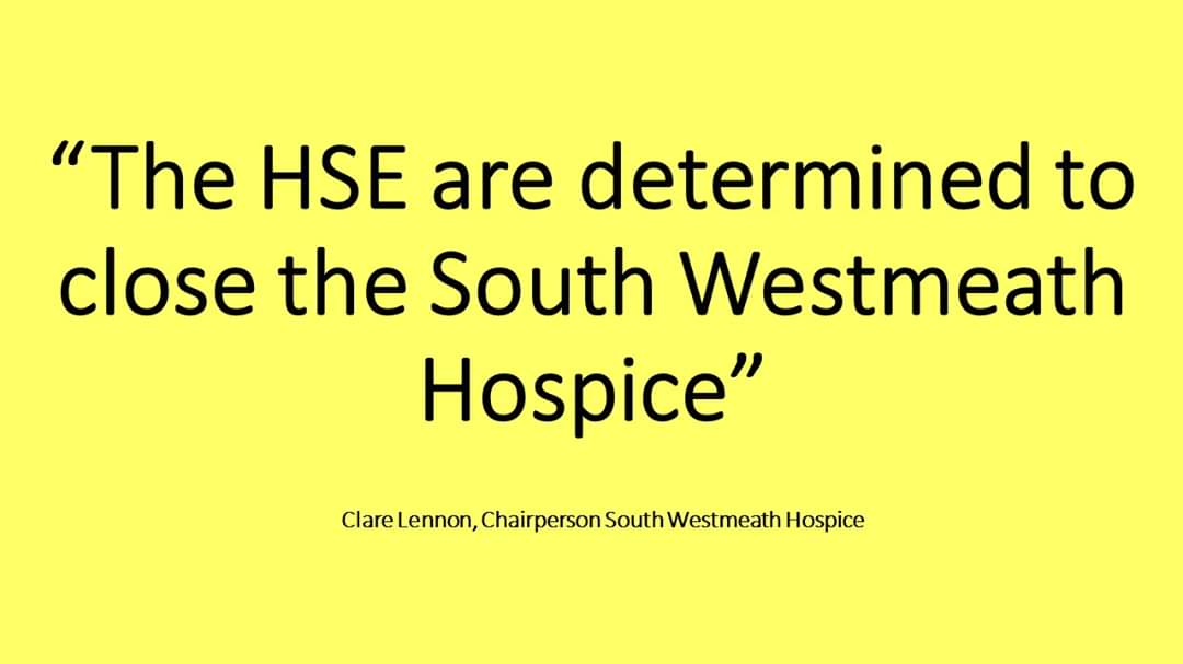 HospiceSWM's tweet photo. HSE fails in their commitment to the South Westmeath Hospice

The South Westmeath Hospice Committee has expressed its complete disappointment in the HSE this week after attempting for months to engage with them in a meaningful way https://t.co/7et6RftgR4