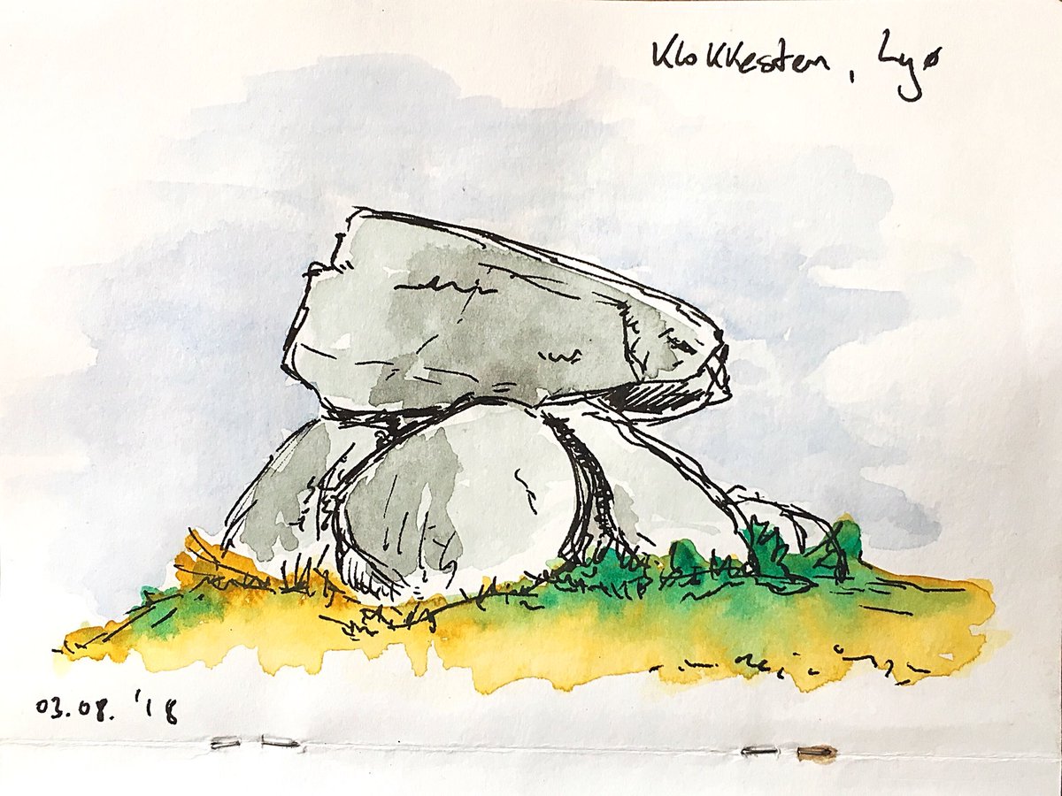 jens2go's tweet photo. For #archaeology31‘s day 21, '#experimental': short thread on visiting #Klokkesten, a #megalithic tomb on the #Danish island of #Lyø ... and some thoughts on #cupmarks (and #acoustics). https://t.co/paaPKGwPpW