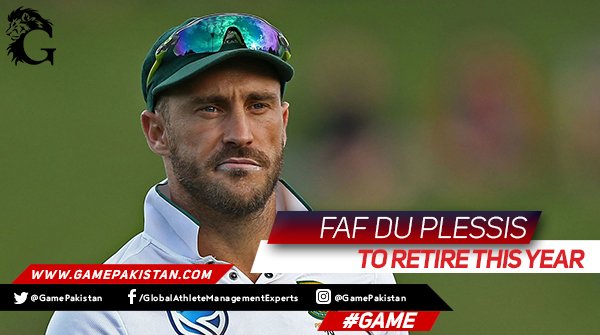 GameSportsMgmt's tweet photo. South Africa captain #FafduPlessis agreed that the fourth and final Test against England at the Wanderers might be his last on home soil.

#Cricket #SouthAfrica #FafDuPlessis #Sports #GamePakistan #GlobalAthleteManagementExperts https://t.co/Sv4DJ49zVz