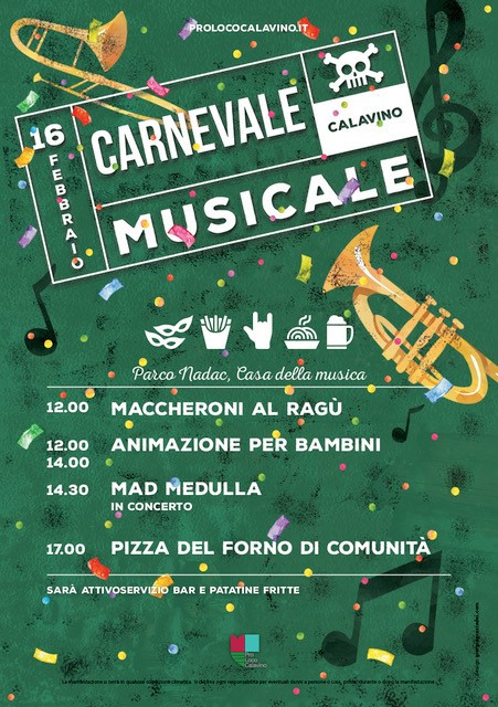 ProLocoCalavino's tweet photo. Carnevale Musicale 16 febbraio 2020 Parco Nadac https://t.co/klg2mvipIY https://t.co/T04xppYHRr