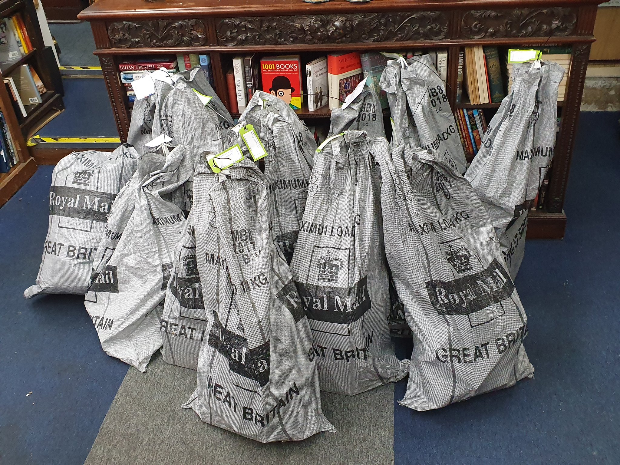 Petersfield Bookshop on X: "These were the fourteen sacks that went off to the Post Office yesterday... more today... https://t.co/7ii7QQgdCl" / X