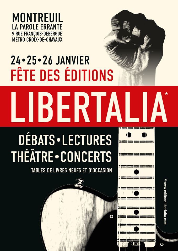 TheAngryCats's tweet photo. Les 24, 25 et 26 janvier, c’est la fête des éditions @LibertaliaLivre à @Paroleerrante à Montreuil. @TheAngryCats y joueront le samedi 25 à 20h00. Keep on Rockin’! Plus d’infos https://t.co/3xHKj36V7X https://t.co/aLzUGQYHu6