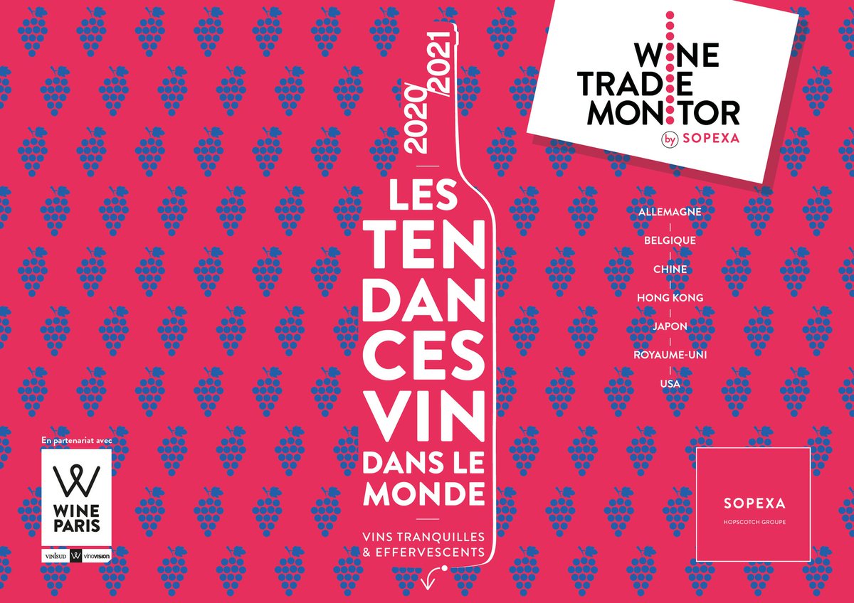 [#WineTradeMonitor] Le #vin, l'évolution des marchés #internationaux et les tendances qui impacteront les ventes dans les 2 prochaines années... c'est ce que nous dévoile les résultat de l'étude Wine Trade Monitor, une étude menée par #SOPEXA en partenariat avec @wineparisevent.