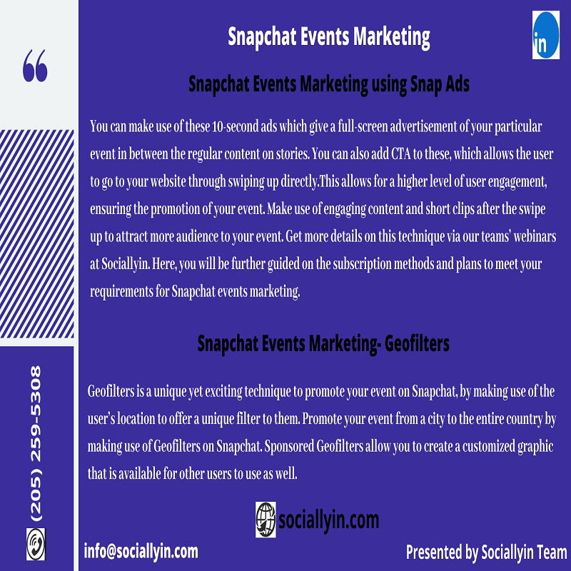 SnEvntMarketing's tweet photo. Here, you will be further guided on the subscription methods and plans to meet your requirements for Snapchat events marketing.

Get our service 👉🔗 https://t.co/XWqcaBsr0P ✍ 

"Share Through &amp; Help Us To Spread!"

#SnapchatEventsMarketing #buildyourbrand #snapchatwebviewer https://t.co/qv83O0lQo4