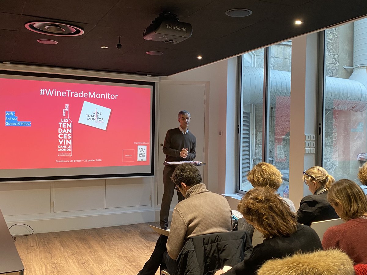 Ce matin ⁦@sopexa_agency⁩ présente les tendances de consommation du vin dans le monde en partenariat avec @wineparis C est le 8eme #winetrademonitor by ⁦@sopexa_agency⁩ @hopscotcgroupe