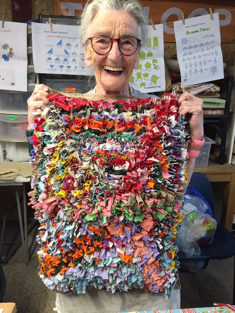 N1Clare's tweet photo. Come and learn how to make a rag rug with #silverliningshackney at the Loop Party on Clarence Road from 11.30a.m. today #hackney #repurpose @GroundworkLON https://t.co/OL4KIr93Z2