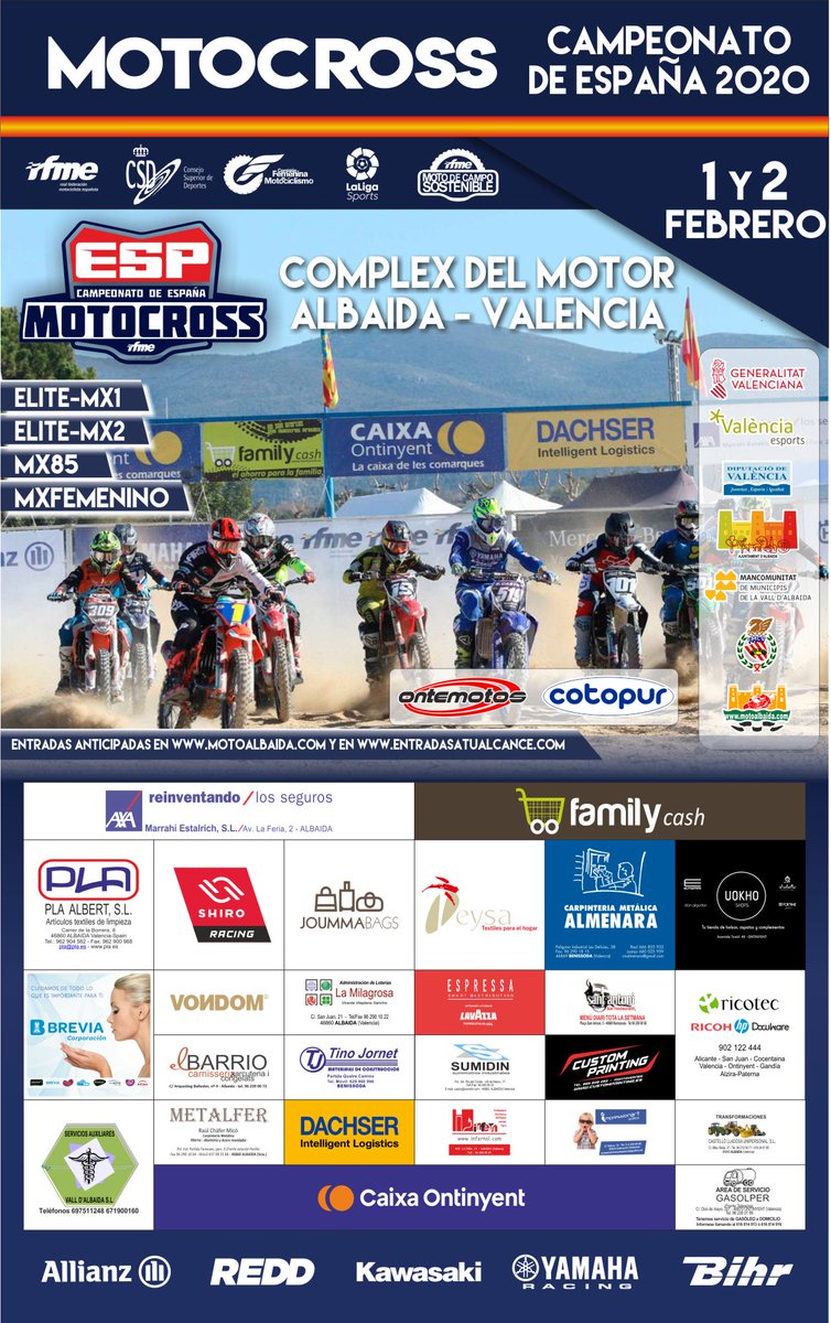 cTelR's tweet photo. Albaida, primera cita del Campeonato de España de MX 2020 de la RFME - Real Federación Motociclista Española

https://t.co/iNFN970hSa

#ConTacosenlasRuedas #CTR #RFME #MXRFME #MX2020 #MXAlbaida https://t.co/LTxgISt360