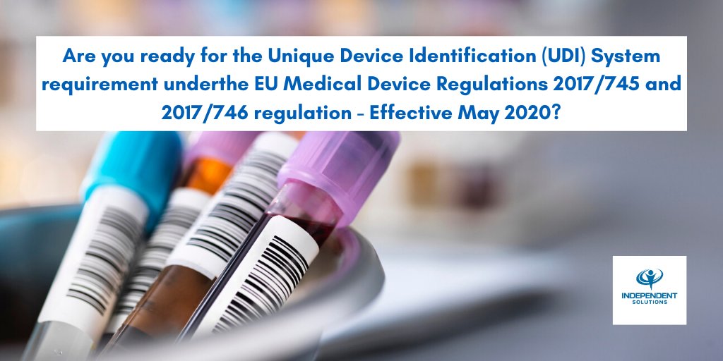 IndependentSol4's tweet photo. Independent Solutions can support your requirements to ensure that you are ready and compliant for May 26th… to learn more get in touch today!! #UniqueDeviceIdentification #UDI #Medtech #MedicalDevices https://t.co/oL7UmDwwcz
