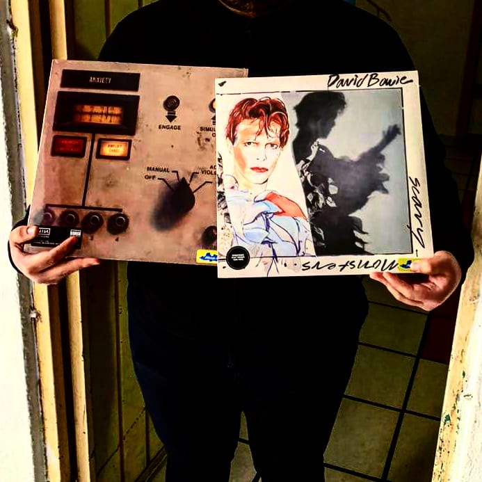 aphex_twinkie's tweet photo. Thanks @theruiner86:
Add Violence/Scary Monsters
@nineinchnails @DavidBowieReal
#addviolence #scarymonsters #nineinchnails #davidbowie #vinyl #music #blackclothes https://t.co/QvaTOrhaZX