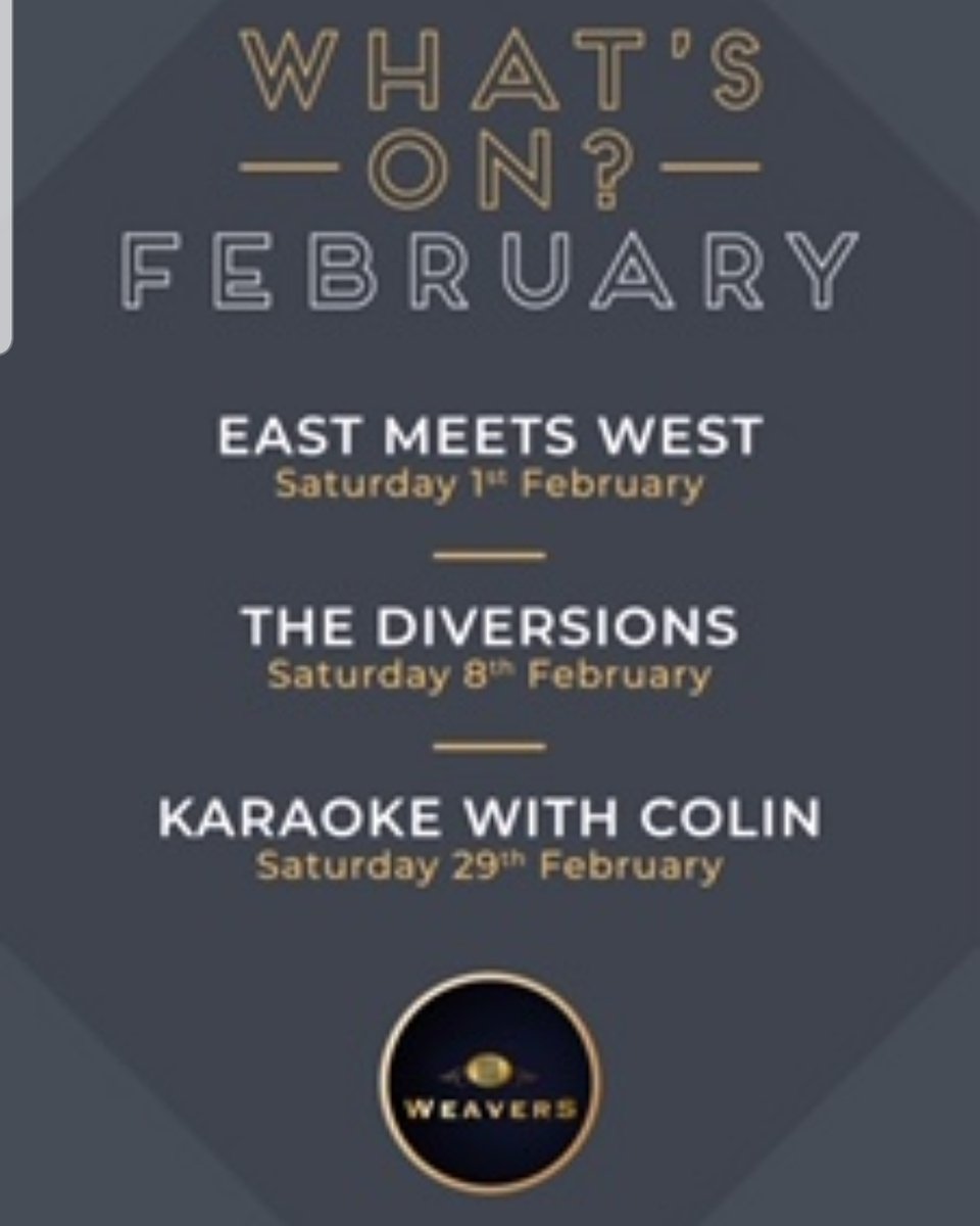 weaverspub's tweet photo. Something to look forward too 
🎶💃🕺🎤🎶 https://t.co/jzHrJyEBWY