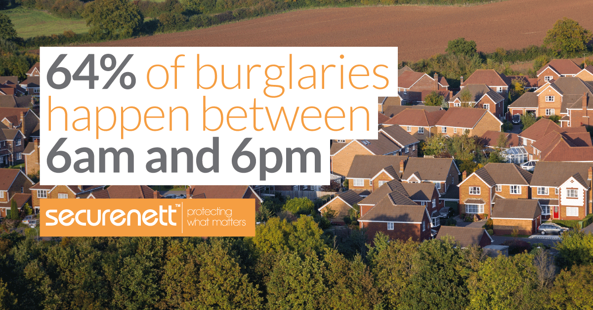 Did you know that the majority of #burglaries happen between 6am and 6pm?

Make sure when you always keep your windows and doors locked when you leave your home during the day, especially if you're working. tinyurl.com/unyquhn #Security, #cctv #intruderalarm