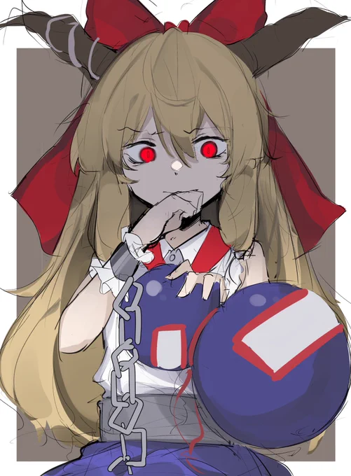 #深夜の真剣お絵描き60分一本勝負 
萃香 