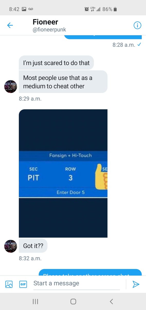 Bruce_G55's tweet photo. ***ITZY TICKET SELLING SCAM***
@fioneerpunk Fioneer
Watch out there is a guy scamming people trying to sell fake ticket. DO NOT BUY FROM HIM
#ITZYTickets #ITZY #ITZYinUSA https://t.co/QSPjIUB4Nk