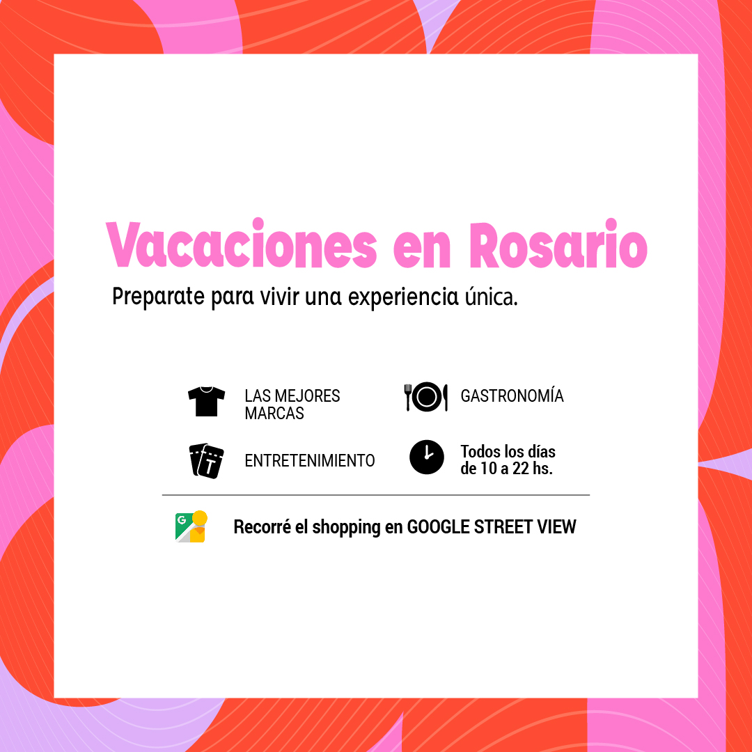 En #AltoRosario también podes disfrutar de tus vacaciones ☀️

¡Conocé todos los servicios y beneficios que tenemos para vos!
Te esperamos para vivir una experiencia única en el shopping 😀

alto-rosario.com.ar/novedades