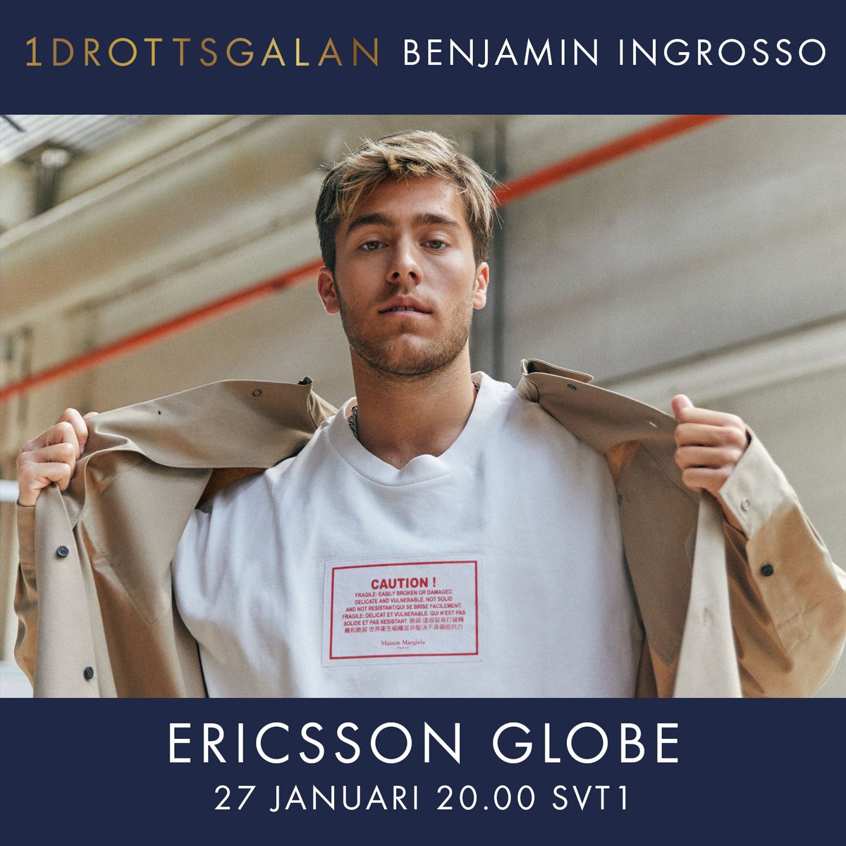 Don't miss @BenjyIngrosso's performance at @SvIdrottsgalan next Monday on @SVT 1 🙌 #idrottsgalan idrottsgalan.se