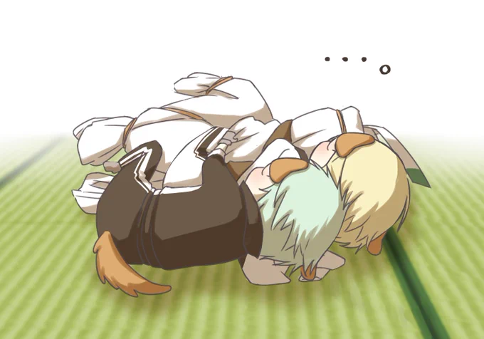 ?「…あるじ、かえってこないね」
?「…かえってこないな…」 