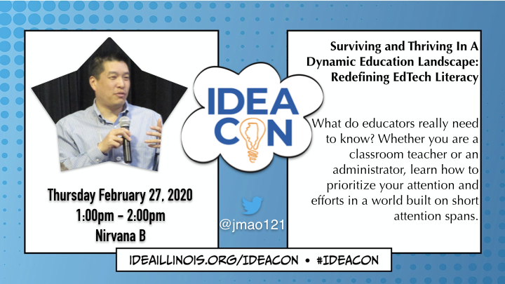 jmao121's tweet photo. Excited to be a featured speaker at #IDEACon Feb 24-27. Register now at https://t.co/f64HvItedT

Session Detail - Feb 27 1 pm https://t.co/rDySX5glHC

#PD #k12 #TL4ED #Edtech #edtechliteracy #digitalliteracy #diglit #digcit https://t.co/MWkP1unSkd