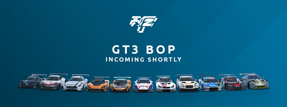 rFactor2's tweet image. 🗣 GT3 BOP update for #rFactor2 next week! ⚖