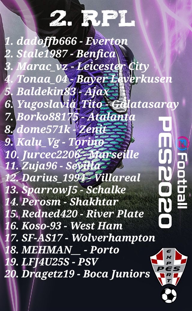pesekspert's tweet photo. The first three leagues set up, two more tomorrow, the players have chosen their clubs .. Good luck to all the players
#PES2020 #eFootball #RPL1 #RPL2 #RPL3 #pesexpert @officialpes https://t.co/BAvwePpOFi