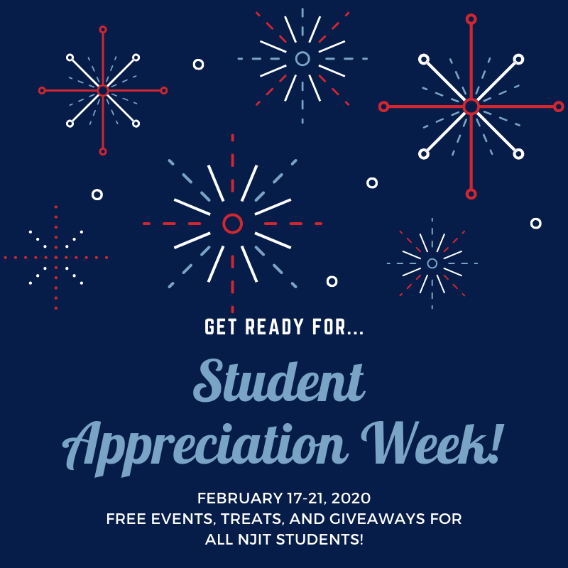 NJITStudentLife's tweet photo. Get ready Highlanders!  One of the best weeks of the semester is coming next month... Student Appreciation Week! https://t.co/E5iq9ZpIWa