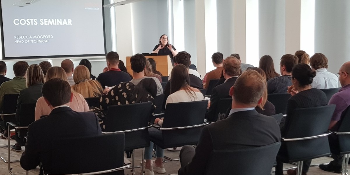 <a href="/MRNSolicitors/">MRN Solicitors</a>  2020 in-house costs seminars are well under way! A full house at @FladgateLLP, a big shout out to Bree Taylor and our head of technical Rebecca Mogford.
