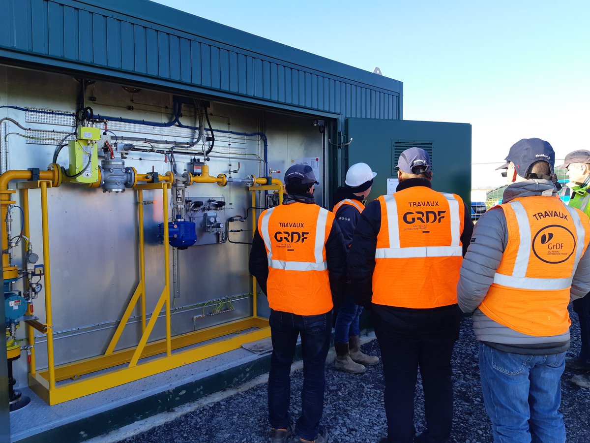 Visite du poste d'injection V3 de Messy avec le BEx et les ATCE de Bailly. 13ème site d'injection en 2C. #GRDF #VertLavenir #2C #ProjetdAgence.