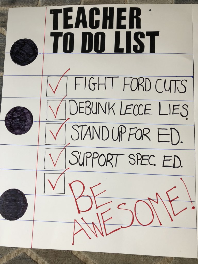ruthiebum1976's tweet photo. Ready to stand up to Ford’s education cuts! #OECTA #cutshurtkids #LecceFactCheck #forthestudents https://t.co/fbxLl3iOzH