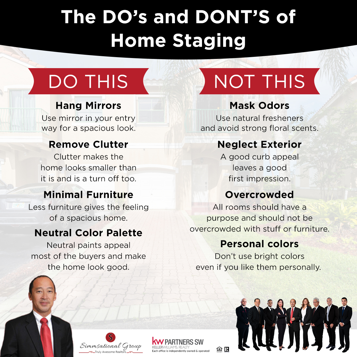 OneCoolRealtor's tweet photo. Staging a home is an essential step when you are selling a property. Here are some do's and don'ts to keep in mind.
#HomeStaging #StagingTips #HomeSeller #SellYourHome #HomesForSale #RealEstate #Realtor #SimmTeamAtYourService #SimmsationalTeamSensationalService #SimmsationalGroup https://t.co/w4EIESk5jl