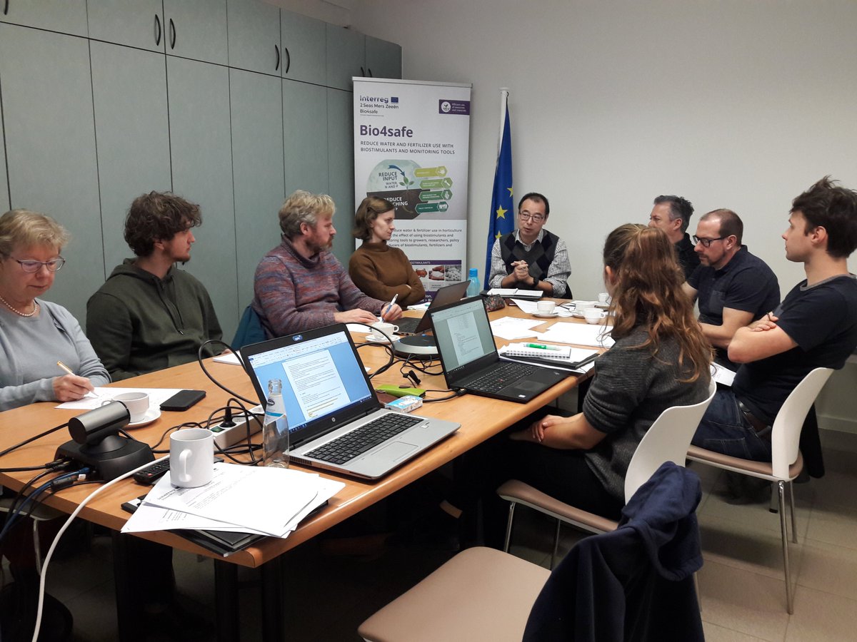 Bio4safe1's tweet photo. @Bio4safe1 partners discussing their #biostimulant trial proposals of 2020. 
@Interreg2Seas @ugent @pcsierteelt @noordzeeboer @NIABEMR @ProeftuinZwaagd @ISA_Lille https://t.co/zGYDX8vwUY