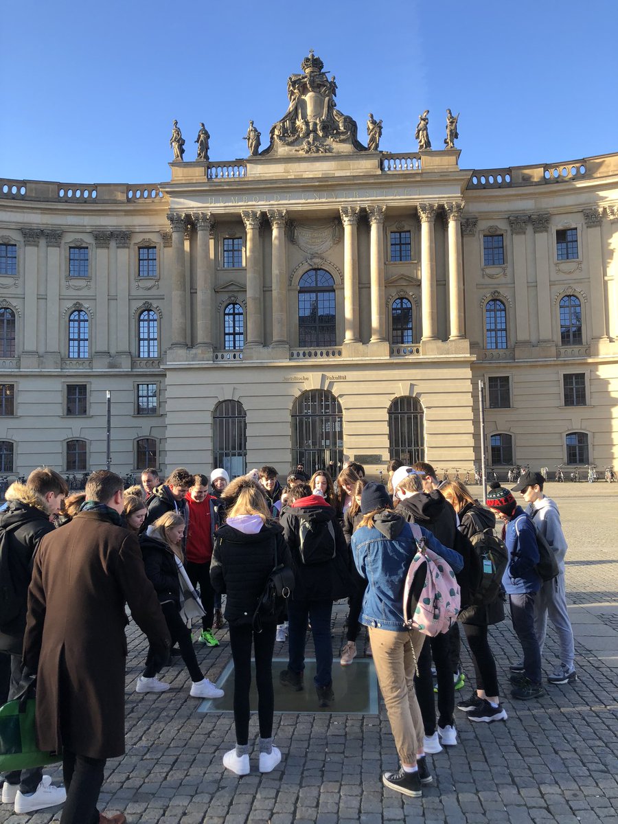 ABerlin2020's tweet photo. Looking at the empty bookshelves missing 20000 books, a memorial to the burning of books in Nazi Germany. https://t.co/bbhy7S4vKw