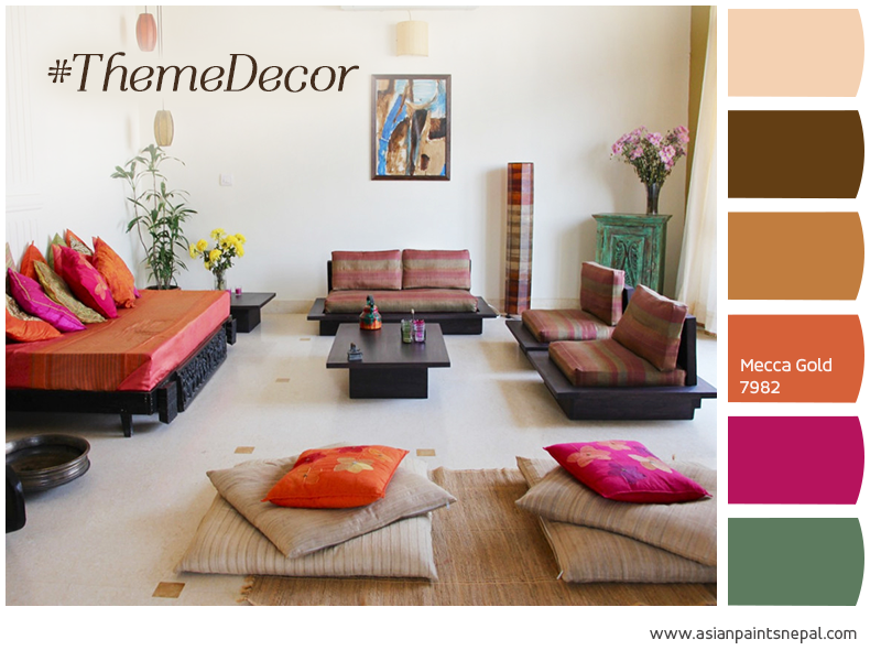 asianpaintsnp's tweet photo. #EthnicDecor can make your interior look stunning yet welcoming. Bring out your old wooden furniture, add a bit of gloss to it, throw colorful embroidered cushions and place a traditional artwork on your wall.
#AsiansPaintsNepal #ThemeDecor  #DecorTrend https://t.co/XBPDrbhEfp