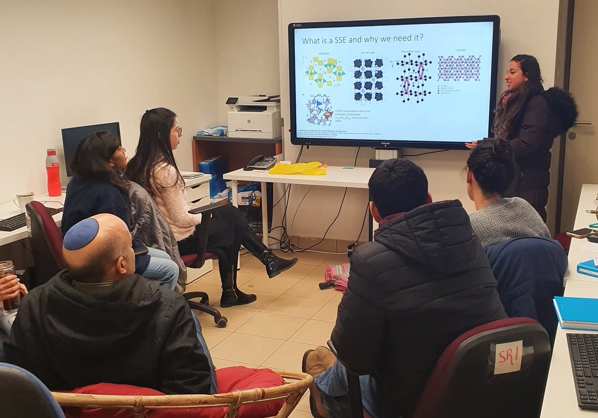 NokedLab's tweet photo. This week in our group meeting we are discussing SSE.
Rochel thank you for a fascinating presentation.
#NokedLab #SolidStateElectrolyte  #Electrochemistry https://t.co/BFX3X0AnM7
