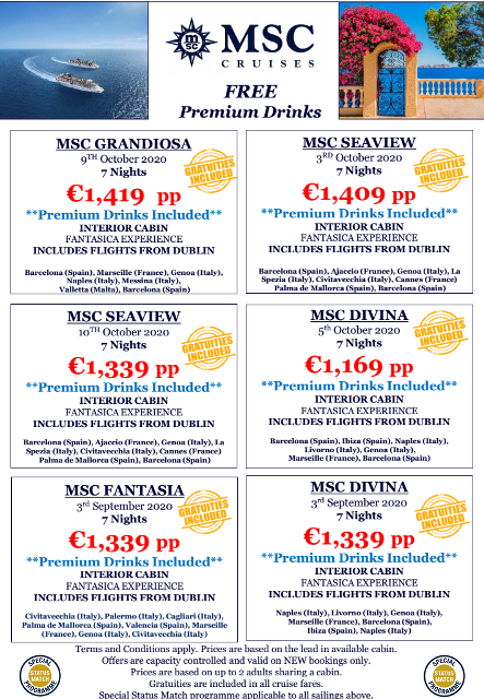 TravelAgentCork's tweet photo. ☀️Fly Cruise offers from €1169 pp
✅Includes flights, Premium drinks package &amp; gratuities.
✅Limited availability. Prices &amp; availability can change.
☎️Call now: 021 4320710
🌐https://t.co/SKXoAVwOsL https://t.co/wnwlBitdpI