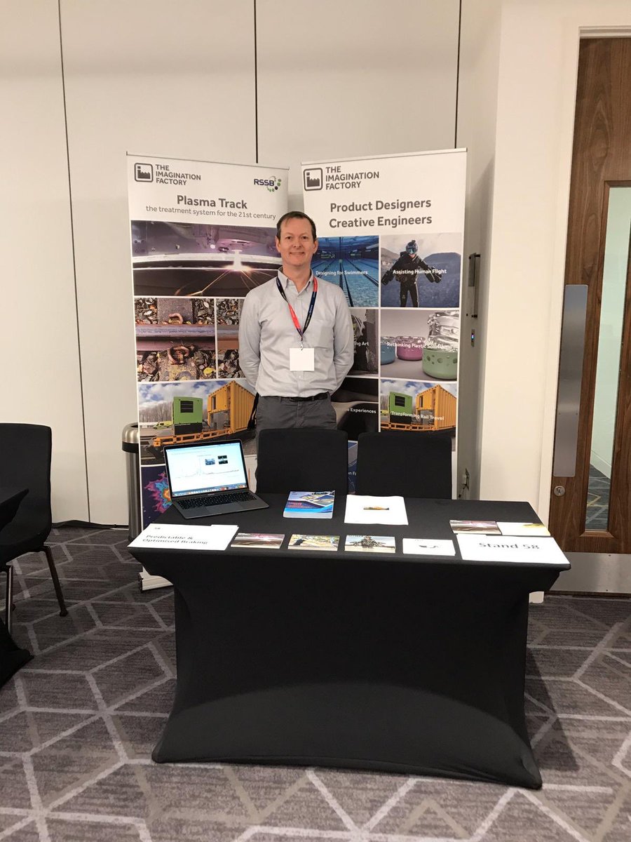 jools_swan's tweet photo. At Innovation in Rail event #futureoftransport from DfT @GeorgeFreemanMP explaining how we can really improve our transport.  @ImaginationF Plasma Track can help deliver. https://t.co/YILbrpfrzK