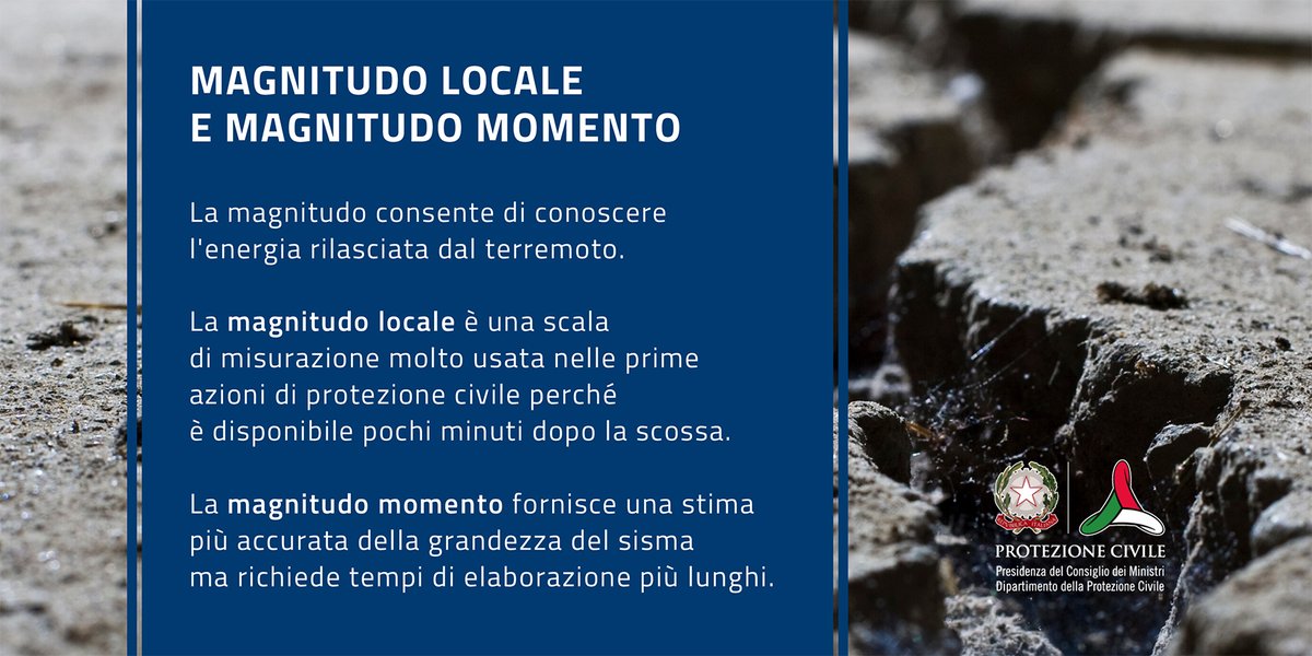 👨‍🏫 Esistono diverse scale per misurare un #terremoto. Ecco le due più conosciute ⤵️
#protezionecivile