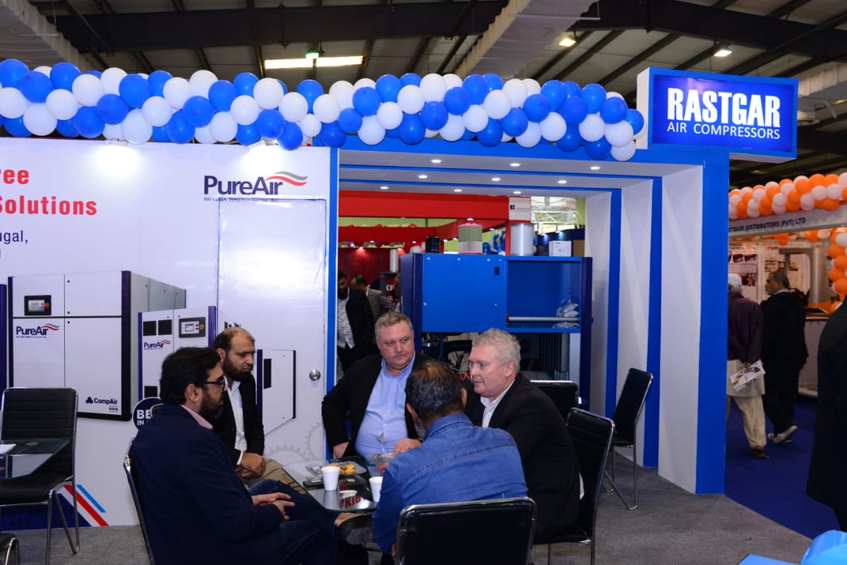 airguru1's tweet image. A special #Thanks to GERRY HUTCHISON (Aftermarket Sales Manager) and CHRIS MATHEWS (Maintenance Manager) from #CompAir. Both was available at #Gtex Exhibition Held at #Karachi Expo Center for inquiries and after sale services with our #Rastgar Air Compressors Team