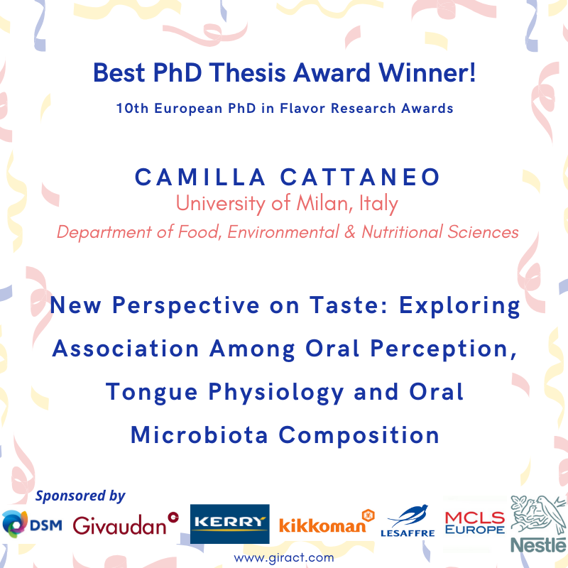 Flavor_Research's tweet photo. Congratulations to Camilla Cattaneo, winner of the Best PhD thesis Award!
We would like to congratulate all the applications for their hard work!
A big thank you to the sponsors for making this possible!
#PhD #Winner #BestPhD #PhDAward #Award #Bursary #Flavor #Giract #Win https://t.co/Q0YO4SpzfS