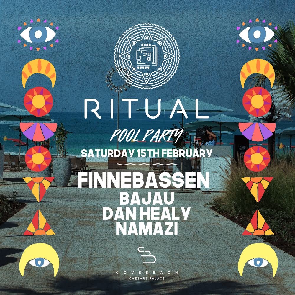 We return to Cove Beach Caeser's Place for the third installment of Ritual in Dubai! 🌴🌍 We'll be joined by melodic maestro Finnebassen, providing sun sets vibes...

Free Entry when reserving a table/bed, email us to be added to the guest list: info@ritual-ldn.com 📩

#covebeach