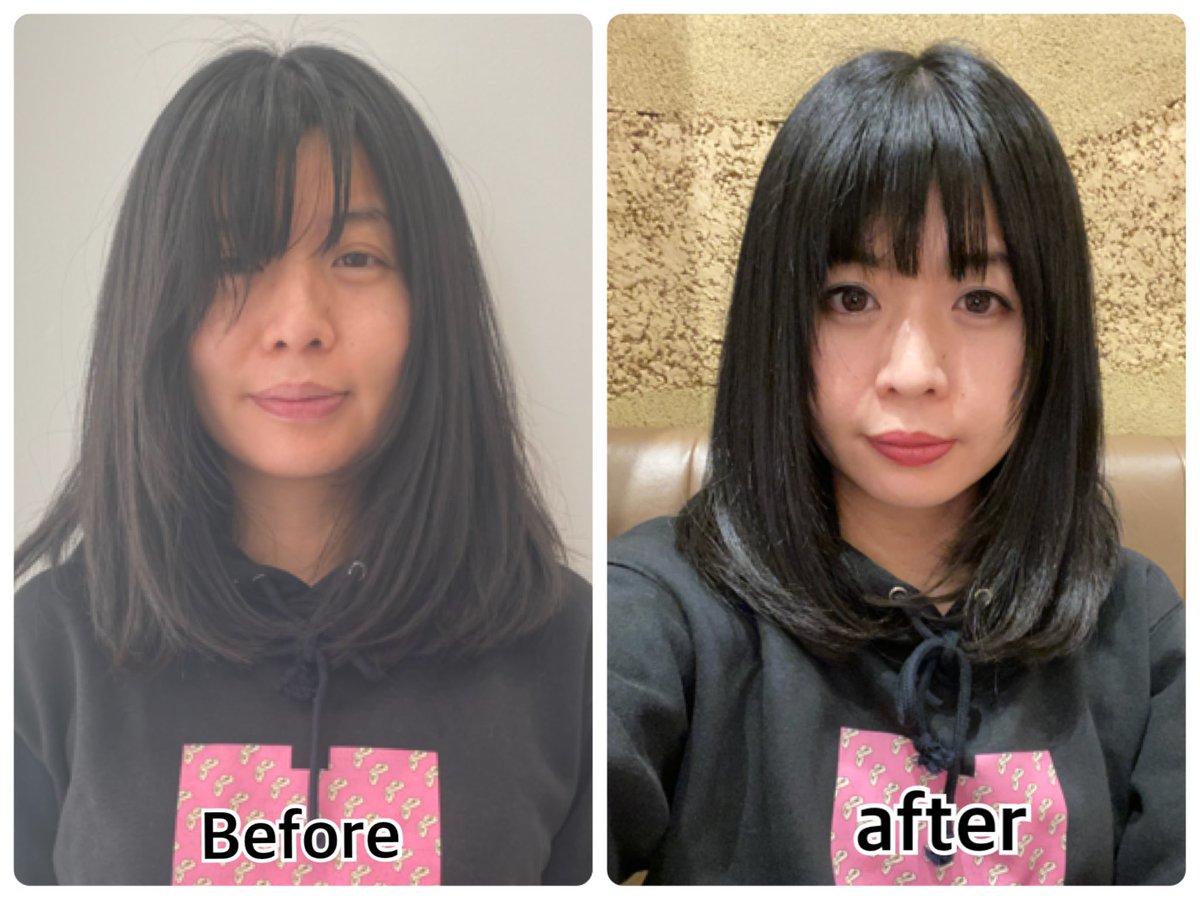 あんじゅ先生 漫画家 髪の毛切ってもらいました パーソナルカラーや骨格診断もできるしゃおり氏 Shaori1111 にトリートメントと全体的にカットしてもらいました メイクもしてもらい 整形級にデカい目になりました 私 毛量があるんですが